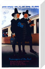 'Passengers of the Past - the Pilgrim Fathers', LNER poster, 1929. stretched canvas small none Art Print - Science Museum Shop