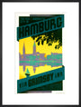 'Hamburg via Grimsby', LNER poster, c 1930s art print large black Art Print - Science Museum Shop