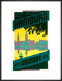 'Hamburg via Grimsby', LNER poster, c 1930s art print extra large black Art Print - Science Museum Shop