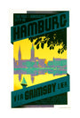'Hamburg via Grimsby', LNER poster, c 1930s unstretched canvas large none Art Print - Science Museum Shop