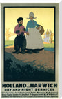LNER poster. Holland via Harwich - Day & Night stretched canvas extra large none Art Print - Science Museum Shop