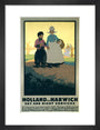 LNER poster. Holland via Harwich - Day & Night art print small black Art Print - Science Museum Shop