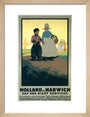 LNER poster. Holland via Harwich - Day & Night art print small natural Art Print - Science Museum Shop