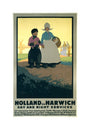 LNER poster. Holland via Harwich - Day & Night unstretched canvas medium none Art Print - Science Museum Shop