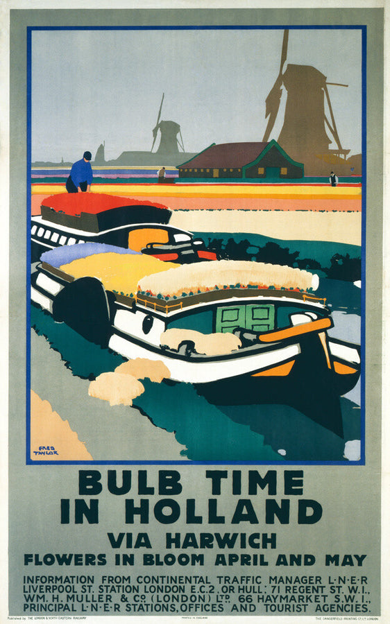'Bulb Time in Holland’, LNER poster, 1929. Art Print - Science Museum Shop