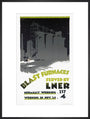 ‘Blast Furnaces Served by LNER’, LNER poster, 1926. art print extra large black Art Print - Science Museum Shop