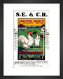 SECR poster, 1921. art print extra small black Art Print - Science Museum Shop