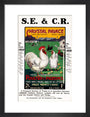 SECR poster, 1921. art print small black Art Print - Science Museum Shop