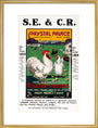 SECR poster, 1921. art print large gold Art Print - Science Museum Shop