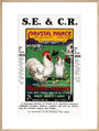 SECR poster, 1921. art print extra large natural Art Print - Science Museum Shop