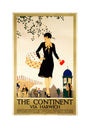 ‘The Continent via Harwich’, LNER poster, 1933. unstretched canvas medium none Art Print - Science Museum Shop