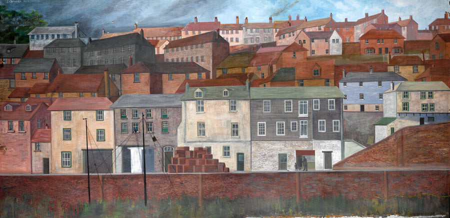 Quayside of Mevagissey in Cornwall, by Jenny Clements, England, 1963 Art Print - Science Museum Shop