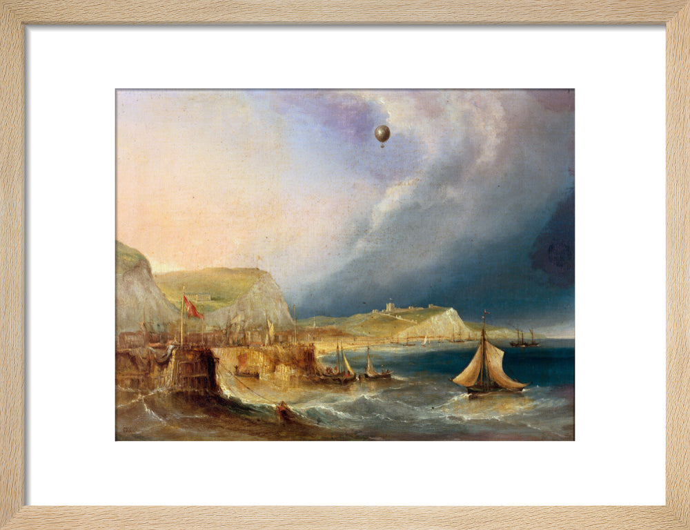 The first balloon crossing of the English Channel, 7 January 1785. art print small natural Art Print - Science Museum Shop
