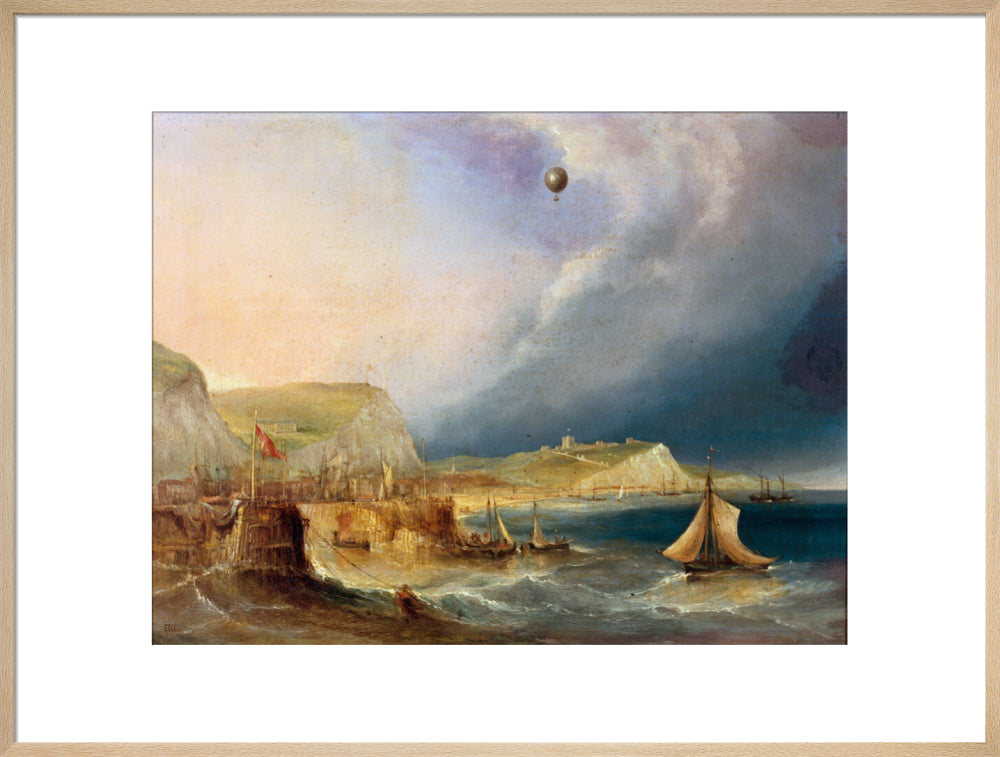 The first balloon crossing of the English Channel, 7 January 1785. art print extra large natural Art Print - Science Museum Shop