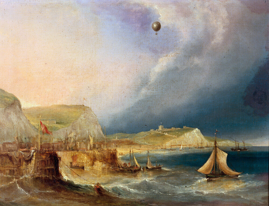 The first balloon crossing of the English Channel, 7 January 1785. Art Print - Science Museum Shop