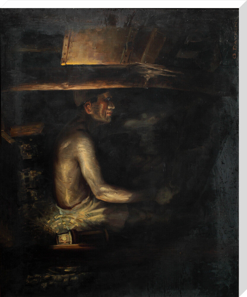 Coal miner, c 1930. stretched canvas extra large none Art Print - Science Museum Shop