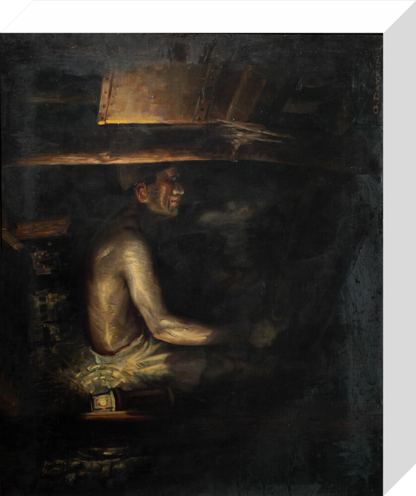 Coal miner, c 1930. stretched canvas small none Art Print - Science Museum Shop