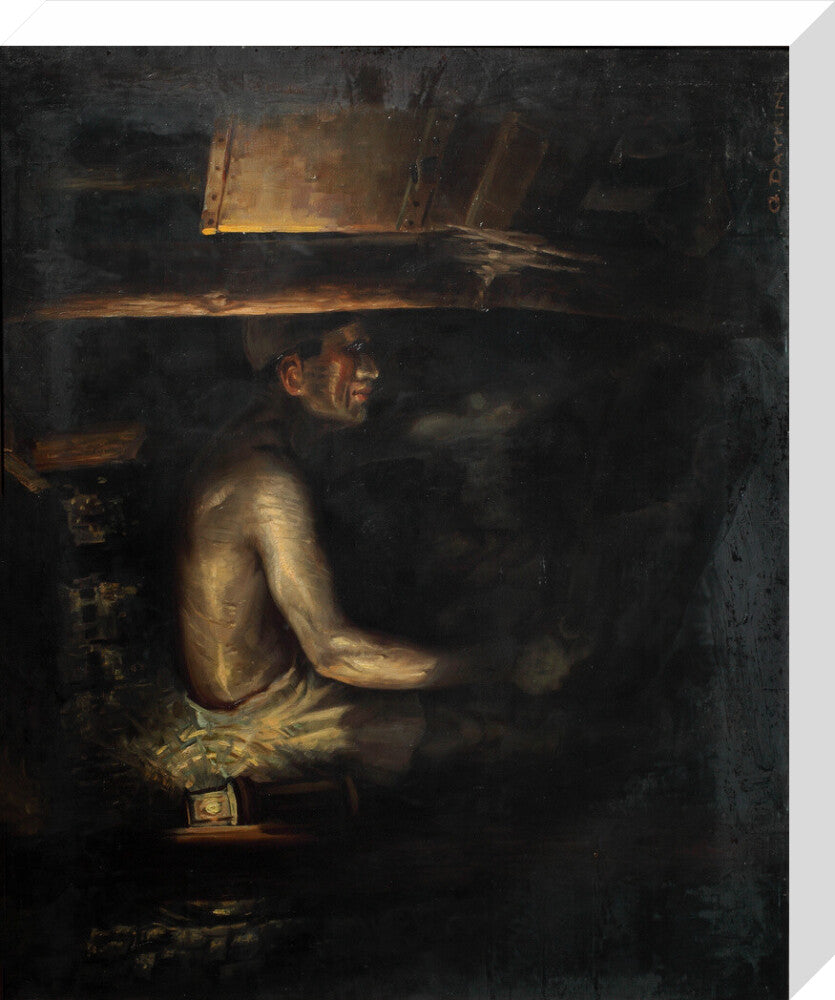 Coal miner, c 1930. stretched canvas medium none Art Print - Science Museum Shop