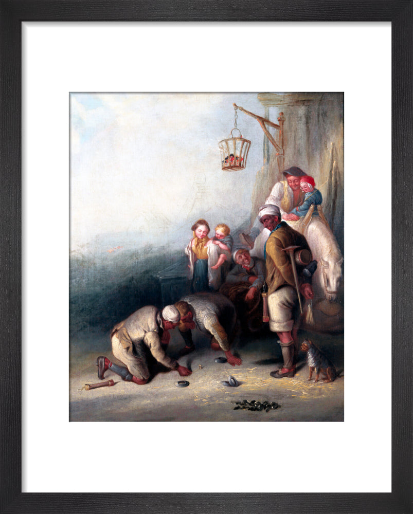 'The Disputed Shot', pitmen playing quoits, c 1836. | Science Museum Shop