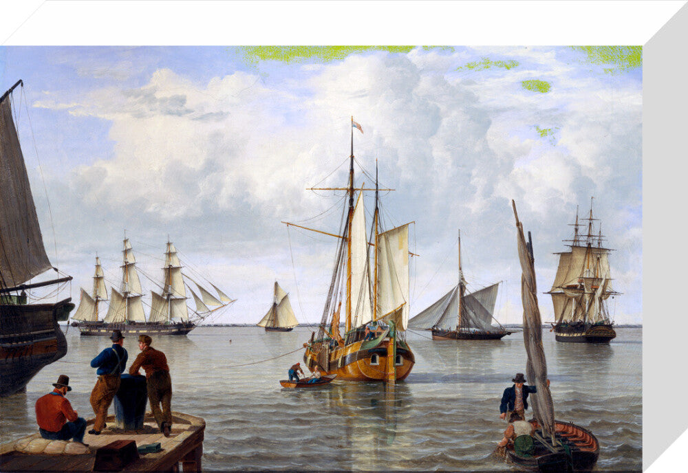 'Shipping in the Thames Estuary', 1820. stretched canvas small none Art Print - Science Museum Shop
