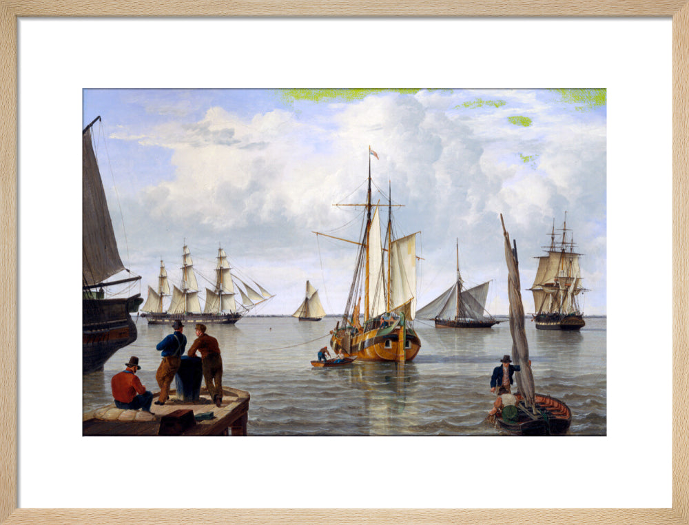 'Shipping in the Thames Estuary', 1820. art print medium natural Art Print - Science Museum Shop
