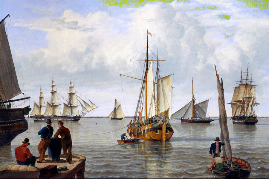 'Shipping in the Thames Estuary', 1820. Art Print - Science Museum Shop