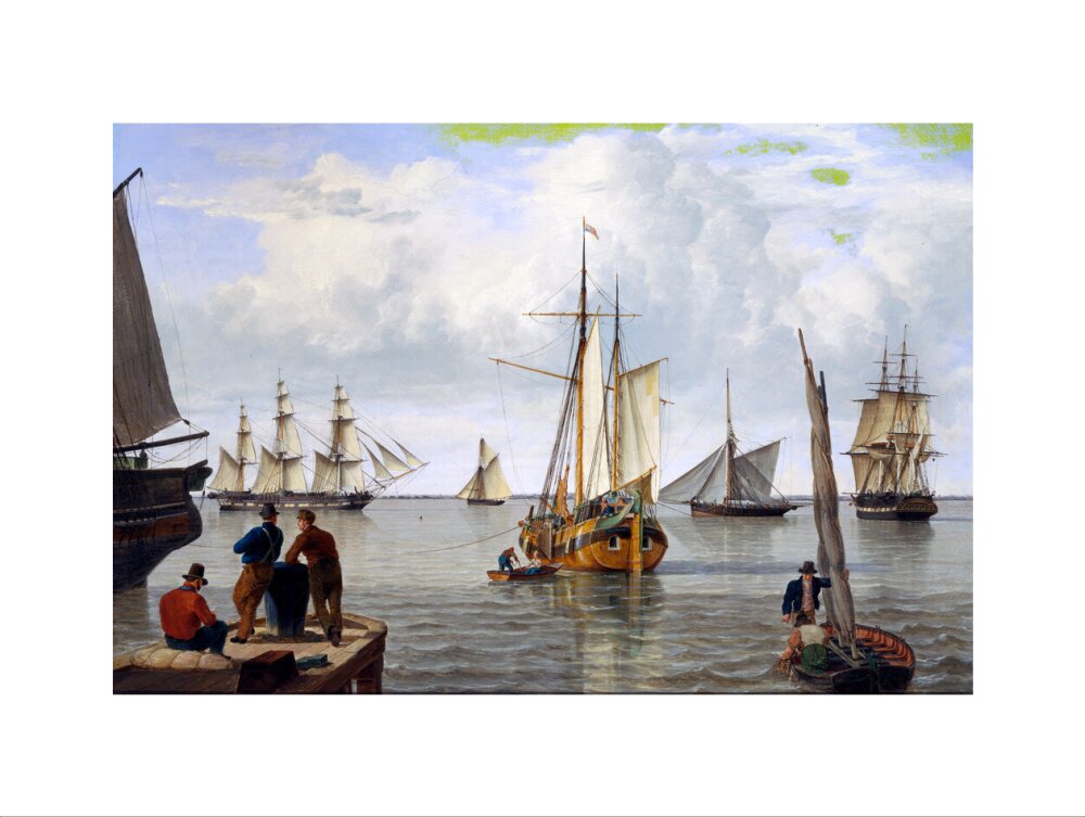 'Shipping in the Thames Estuary', 1820. art print extra large none Art Print - Science Museum Shop