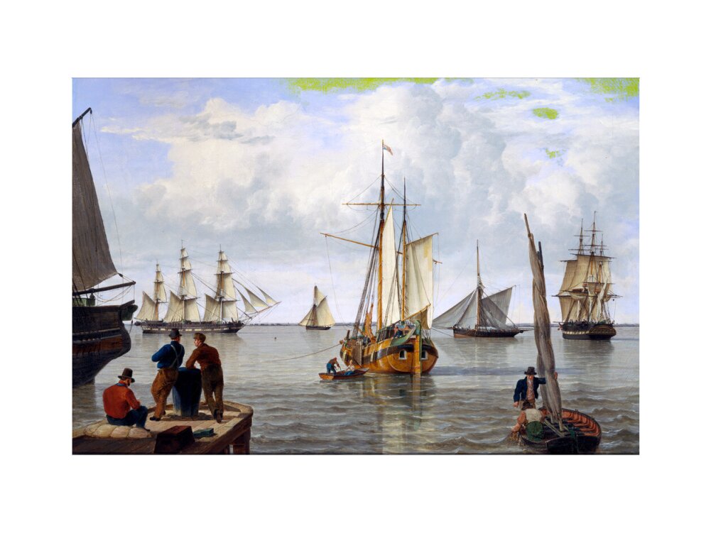 'Shipping in the Thames Estuary', 1820. art print medium none Art Print - Science Museum Shop