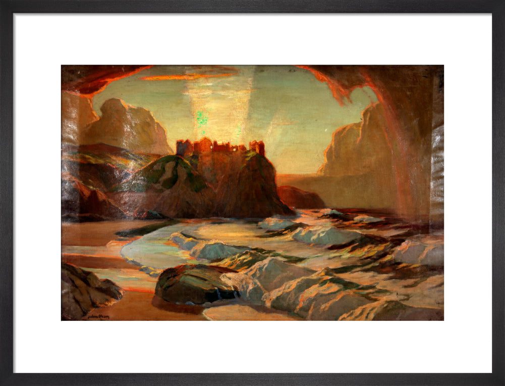 'Northern Ireland 'Dunlace Castle' - Julius Olsson RA. art print medium black Art Print - Science Museum Shop