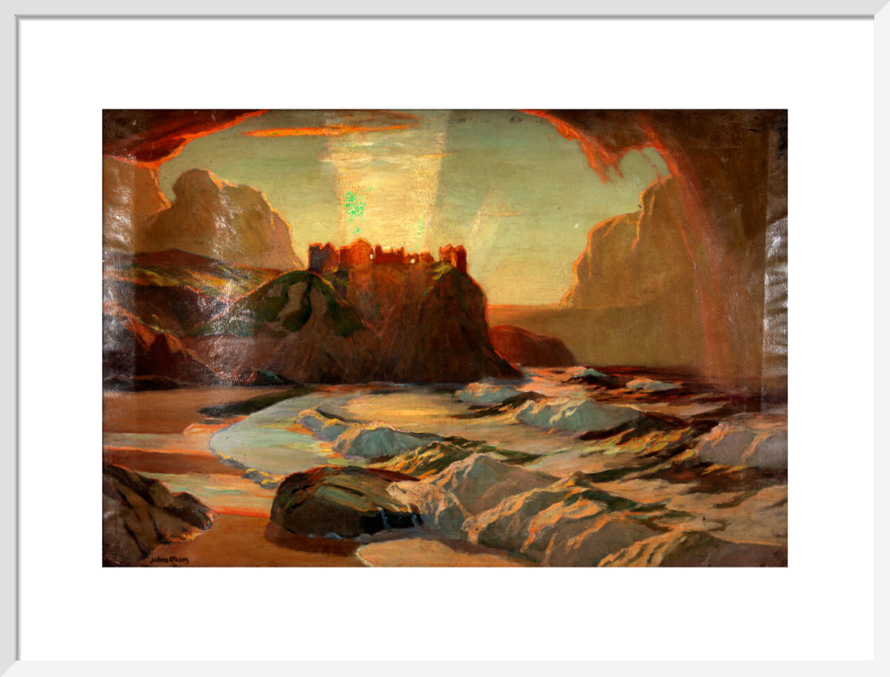 'Northern Ireland 'Dunlace Castle' - Julius Olsson RA. art print large white Art Print - Science Museum Shop