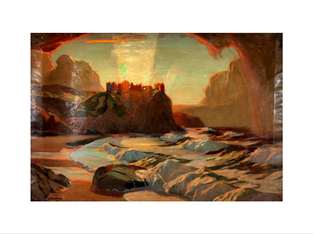 'Northern Ireland 'Dunlace Castle' - Julius Olsson RA. art print extra large none Art Print - Science Museum Shop