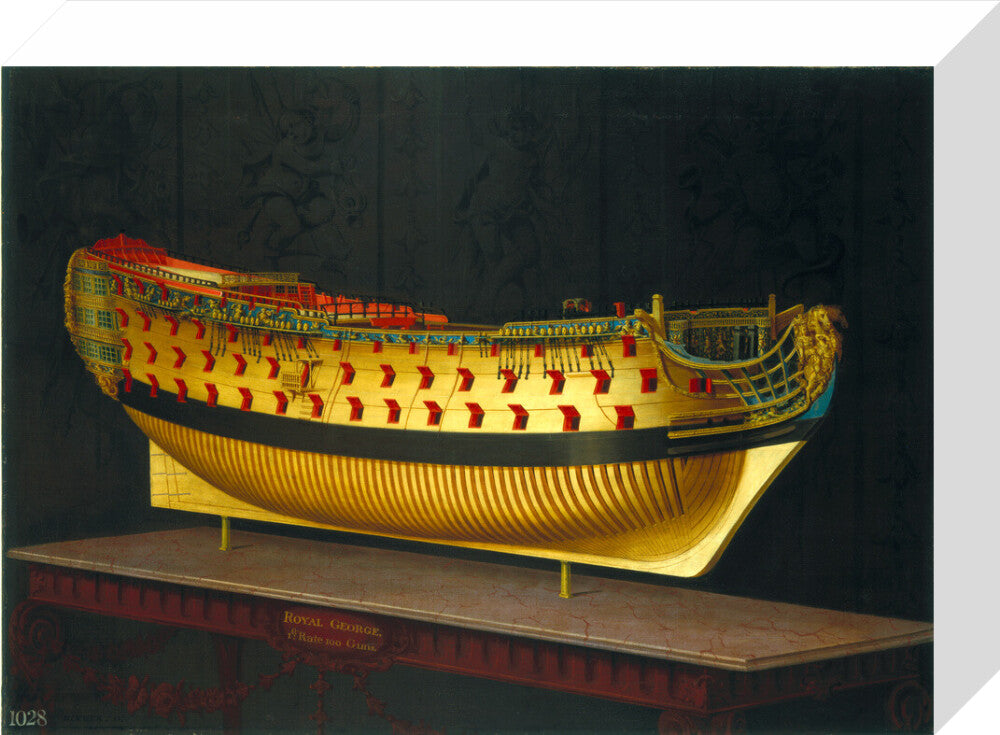 HMS 'Royal George', 1773-1775. stretched canvas small none Art Print - Science Museum Shop