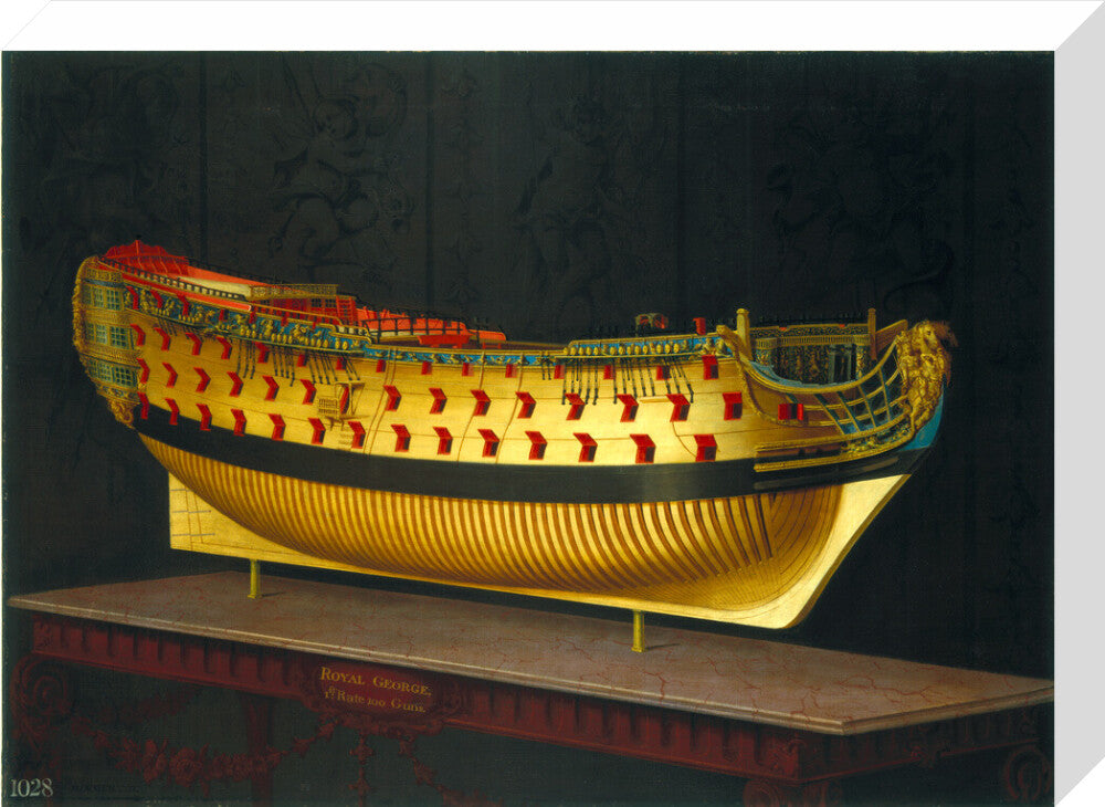 HMS 'Royal George', 1773-1775. stretched canvas medium none Art Print - Science Museum Shop