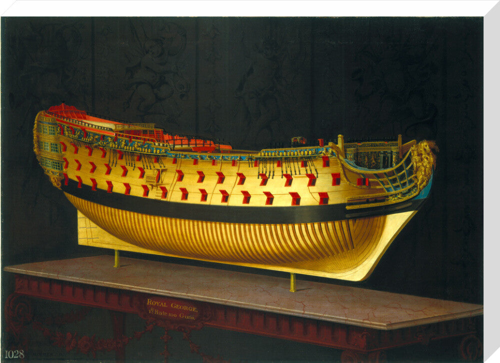 HMS 'Royal George', 1773-1775. stretched canvas large none Art Print - Science Museum Shop