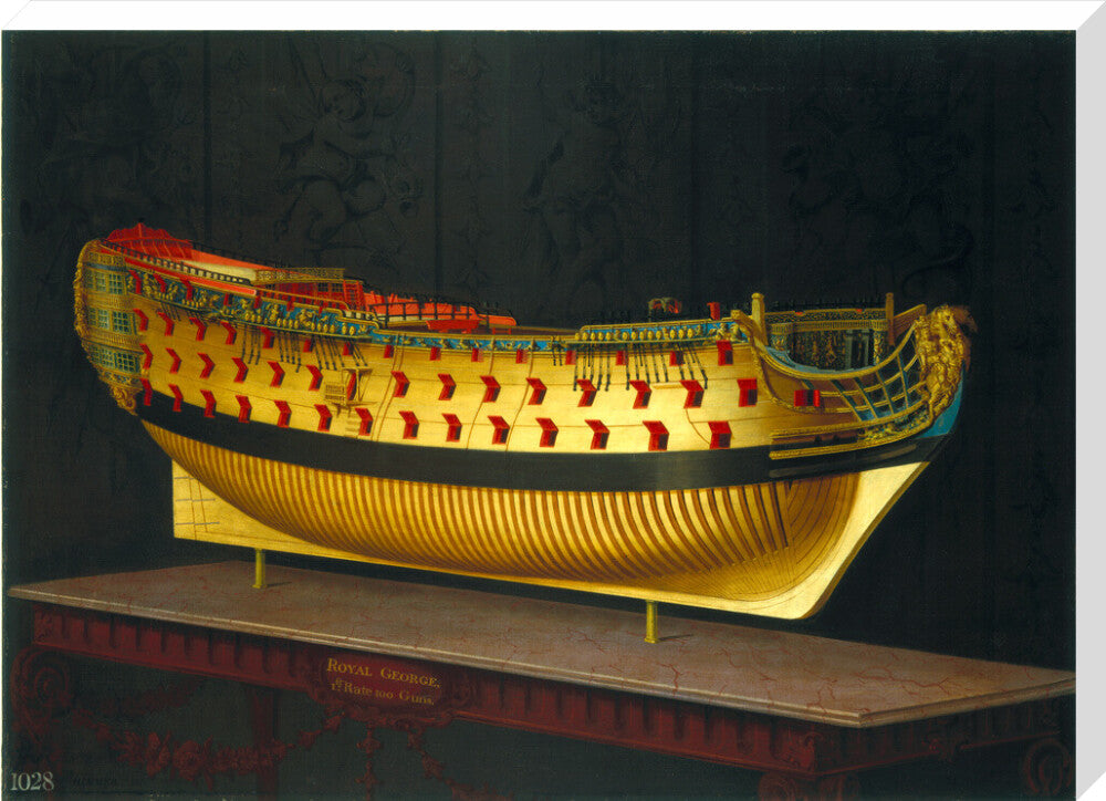 HMS 'Royal George', 1773-1775. stretched canvas extra large none Art Print - Science Museum Shop