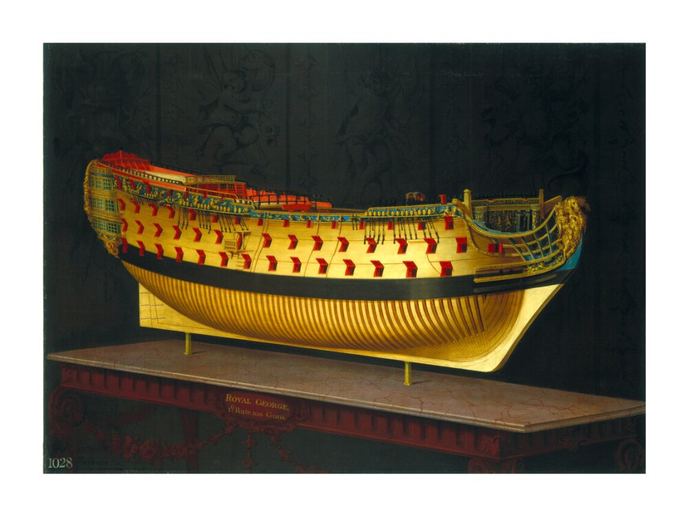 HMS 'Royal George', 1773-1775. unstretched canvas extra large none Art Print - Science Museum Shop