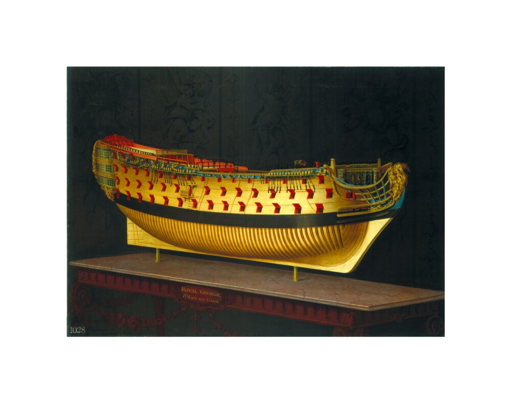HMS 'Royal George', 1773-1775. unstretched canvas small none Art Print - Science Museum Shop