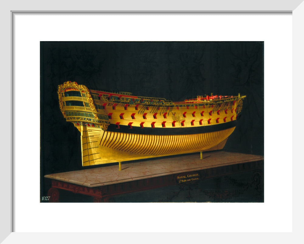 HMS 'Royal George', 1773-1775. art print extra small white Art Print - Science Museum Shop
