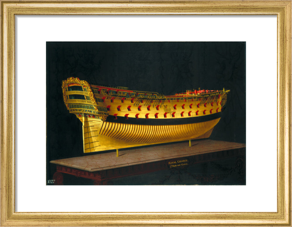 HMS 'Royal George', 1773-1775. art print small gold Art Print - Science Museum Shop