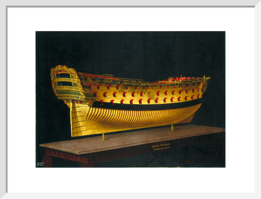 HMS 'Royal George', 1773-1775. art print medium white Art Print - Science Museum Shop