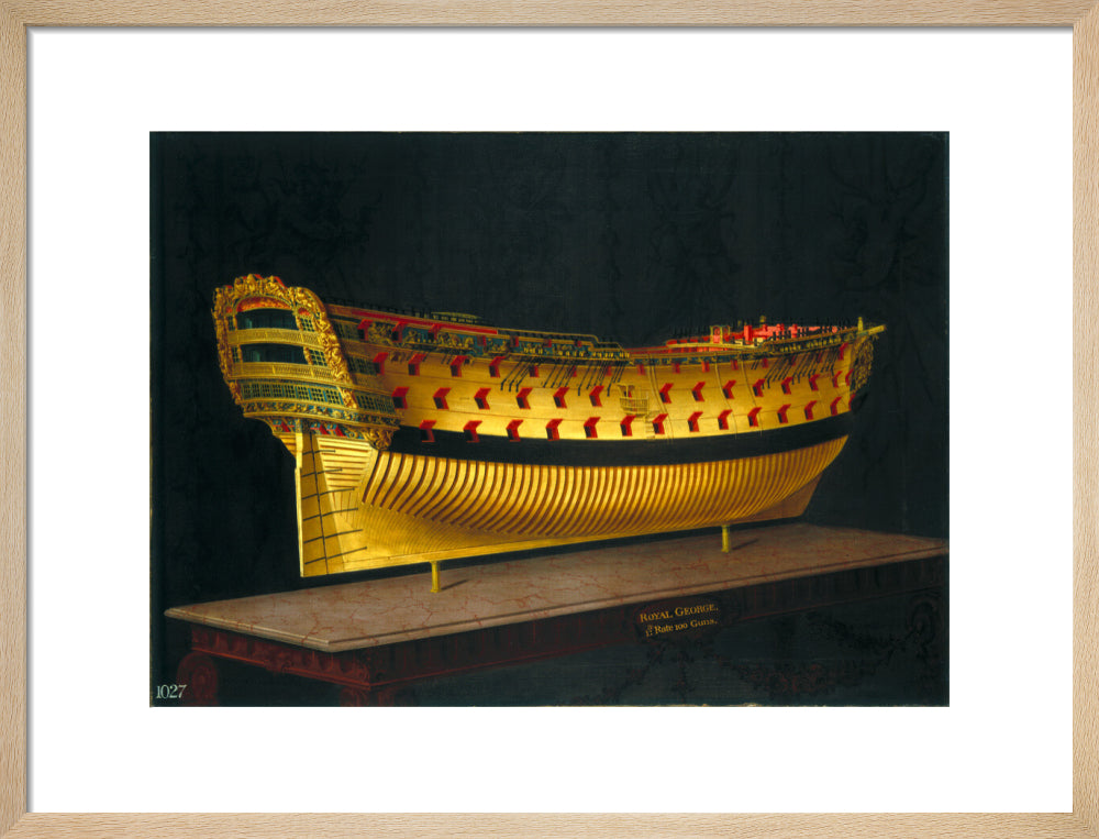 HMS 'Royal George', 1773-1775. art print medium natural Art Print - Science Museum Shop