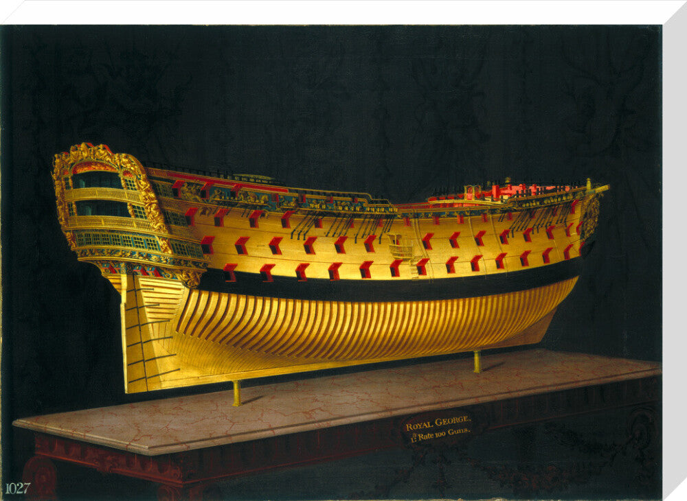HMS 'Royal George', 1773-1775. stretched canvas large none Art Print - Science Museum Shop