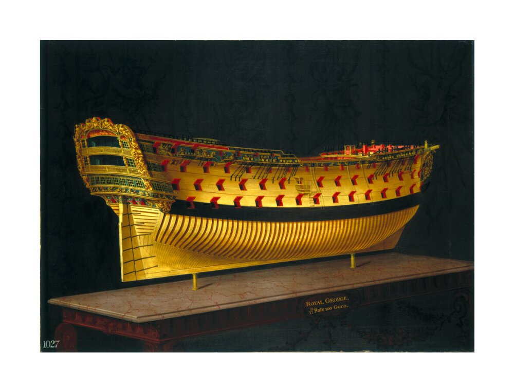 HMS 'Royal George', 1773-1775. unstretched canvas large none Art Print - Science Museum Shop