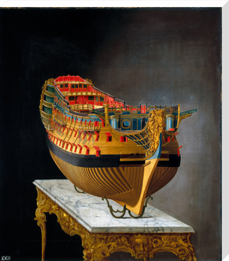 HMS 'Victory', 1744. stretched canvas extra large none Art Print - Science Museum Shop