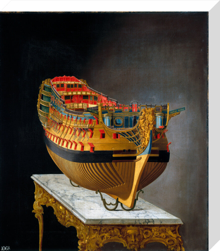 HMS 'Victory', 1744. stretched canvas medium none Art Print - Science Museum Shop