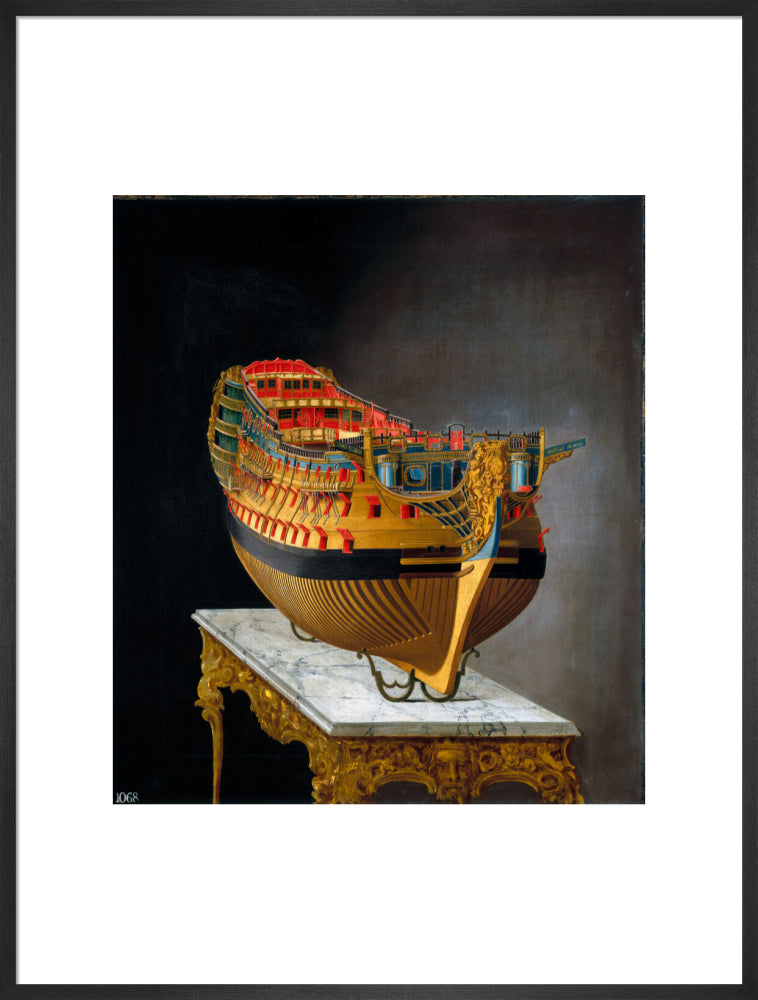 HMS 'Victory', 1744. art print extra large black Art Print - Science Museum Shop
