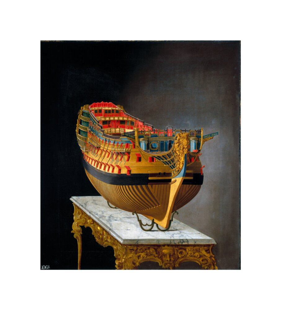 HMS 'Victory', 1744. unstretched canvas small none Art Print - Science Museum Shop
