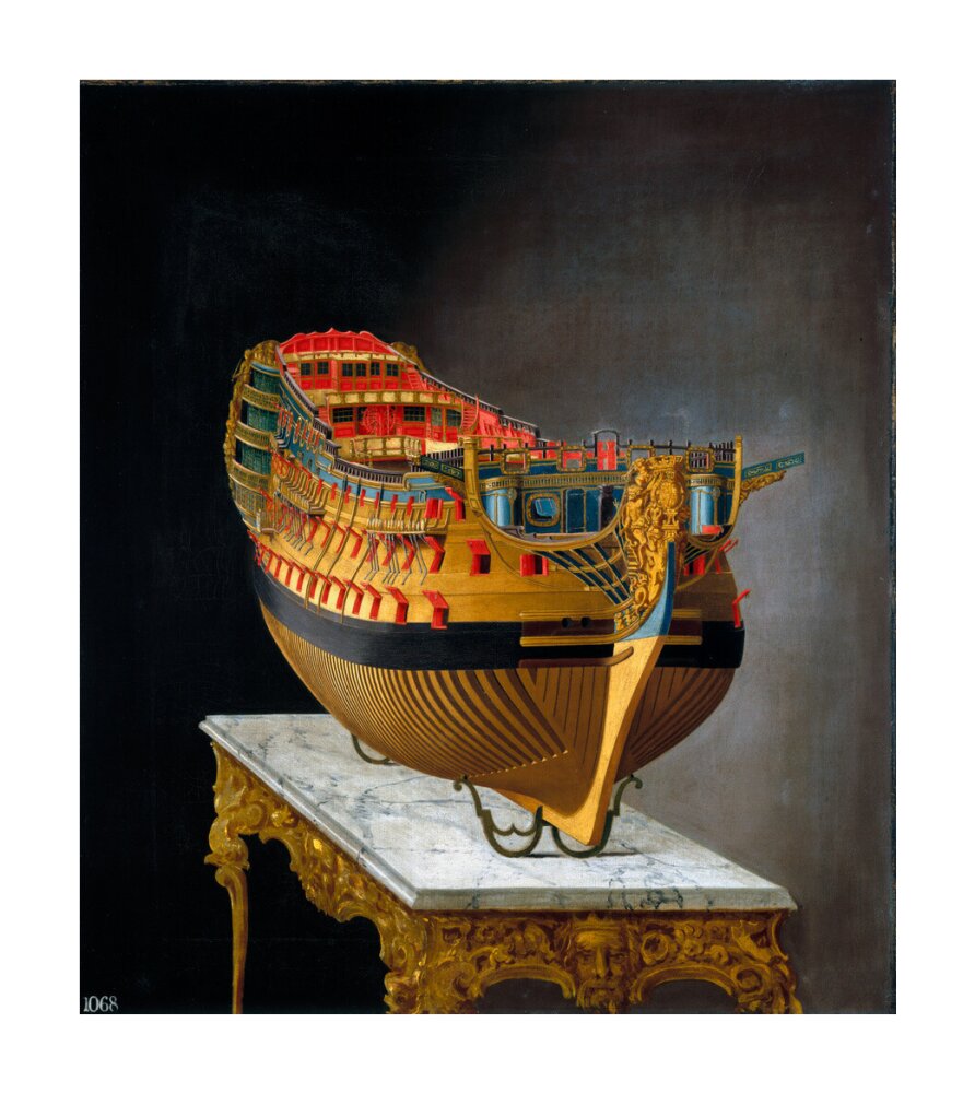 HMS 'Victory', 1744. unstretched canvas large none Art Print - Science Museum Shop