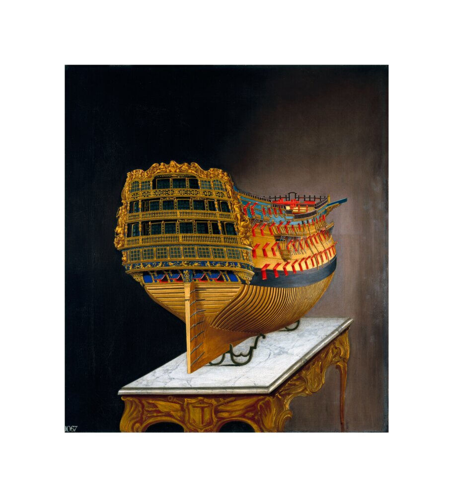 HMS 'Victory', 1744. unstretched canvas small none Art Print - Science Museum Shop