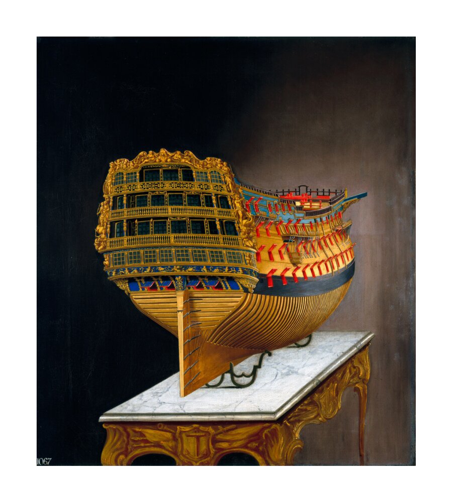 HMS 'Victory', 1744. unstretched canvas large none Art Print - Science Museum Shop